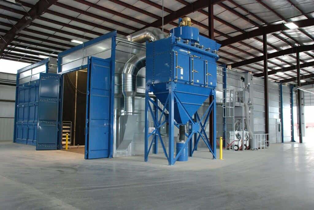 Blast room dust extraction
