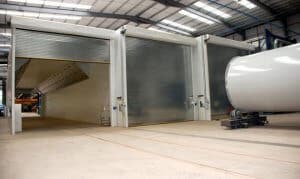 Wind turbine tower booth