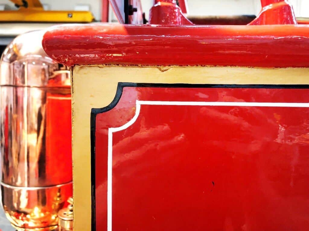 Cummins fire engine close up after