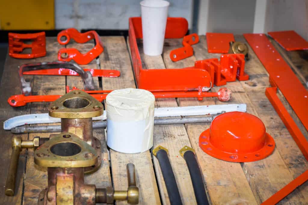 Vintage Merryweather fire engine restoration parts