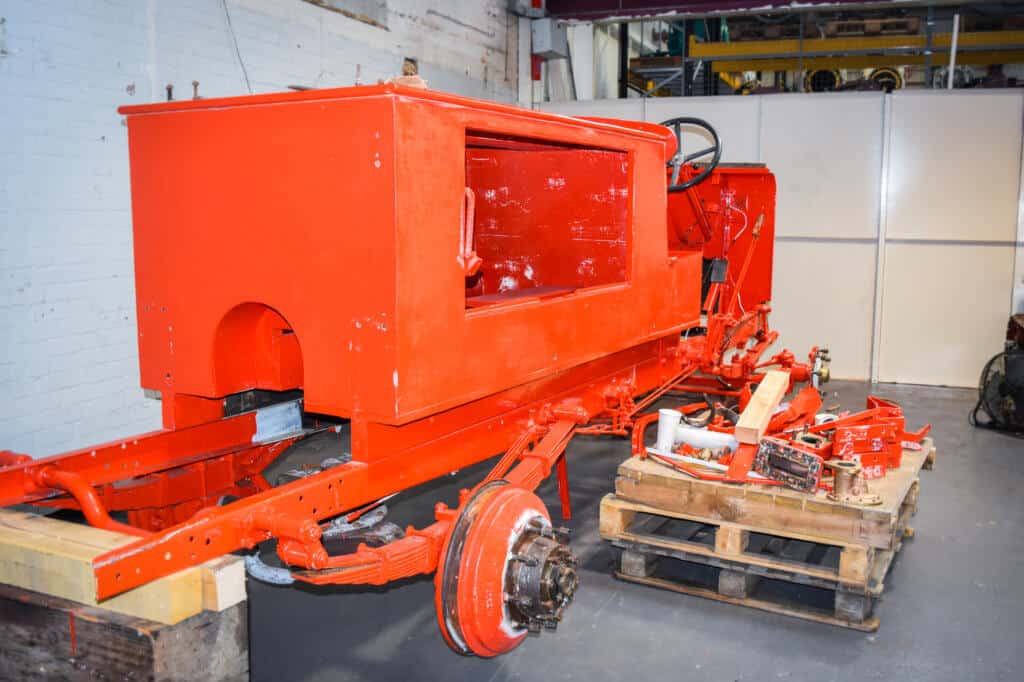 Vintage Merryweather fire engine chassis