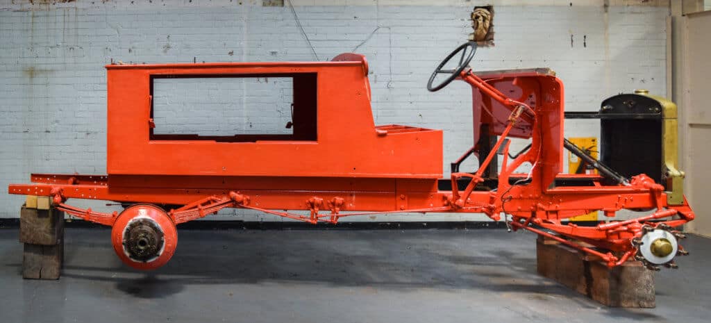 Vintage Merryweather fire engine chassis